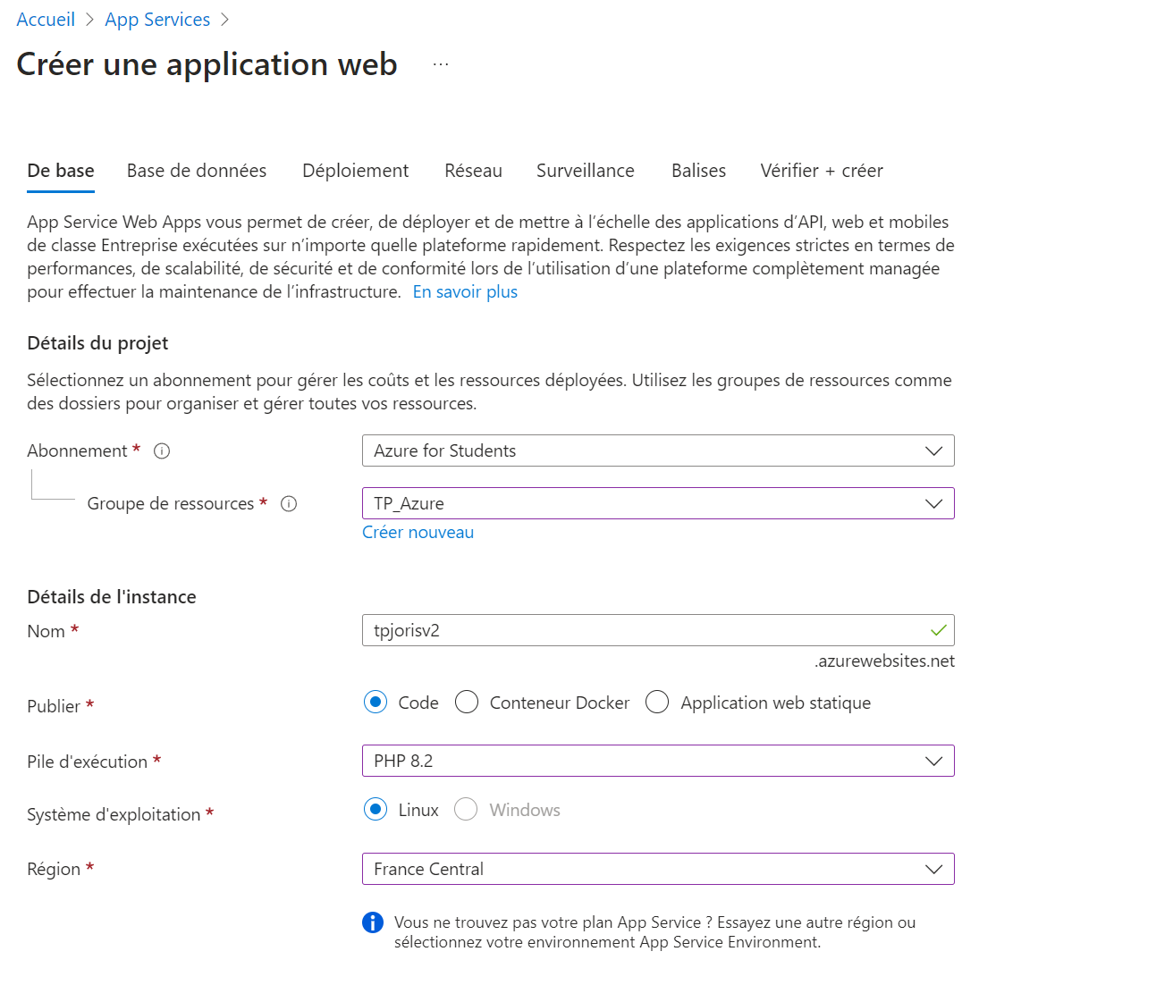Application Web