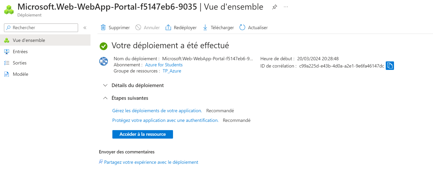 Acceder a la ressource